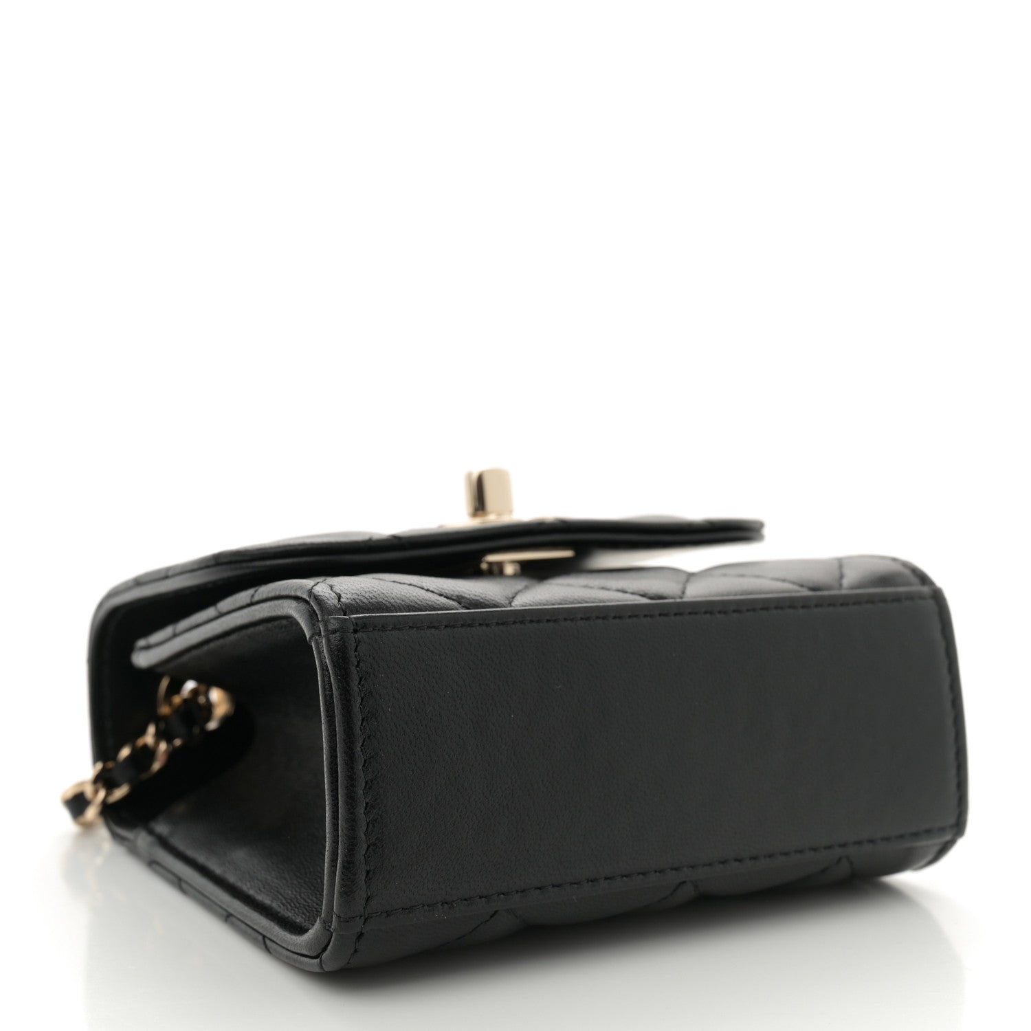Chanel Lambskin Quilted Mini Trendy CC Chain Wallet Black 4 of 11