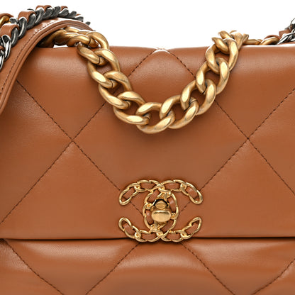 Chanel Lambskin Quilted Medium Chanel 19 Flap Brown 8 of 10