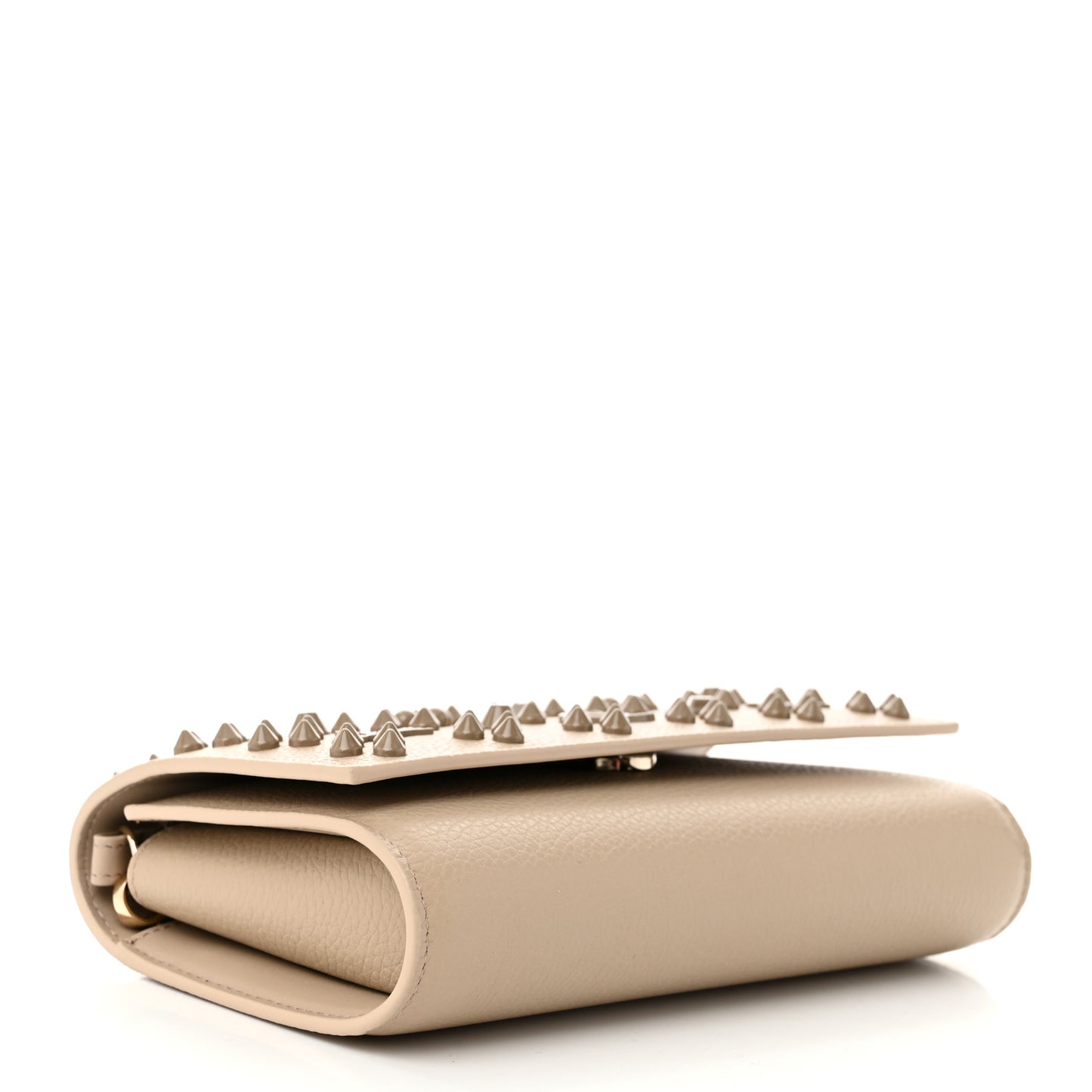 Calfskin Spikes Loubinthesky Paloma Clutch Saharienne