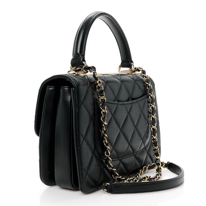 Chanel Lambskin Quilted Small Trendy CC Dual Handle Flap Bag Black 3 of 14