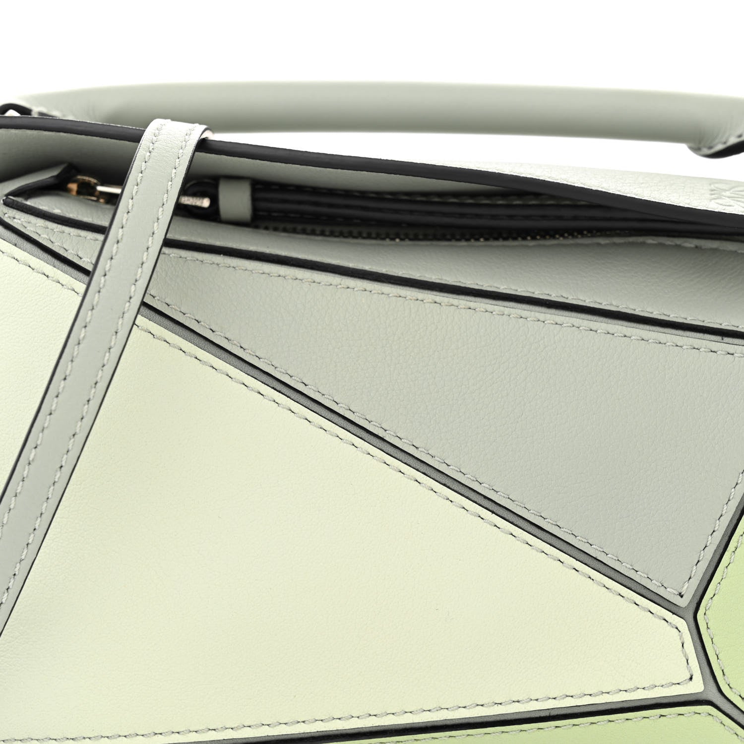 Loewe Calfskin Mini Puzzle Bag Ash Grey Light Celadon 7 of 9