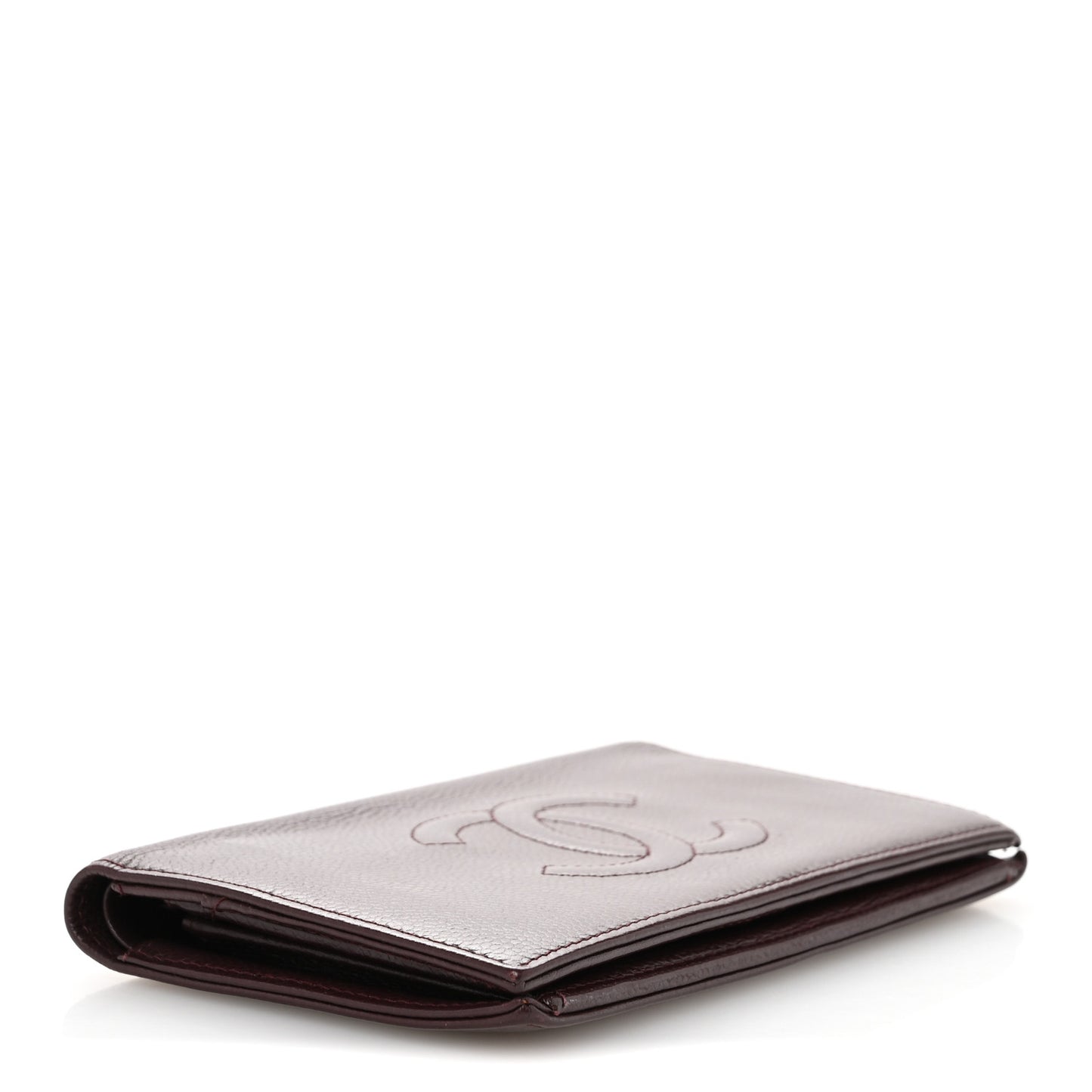Caviar Timeless CC Yen Wallet Burgundy