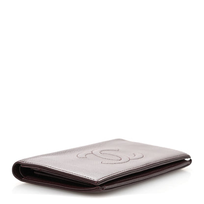 Chanel Caviar Timeless CC Yen Wallet Burgundy 4 of 9