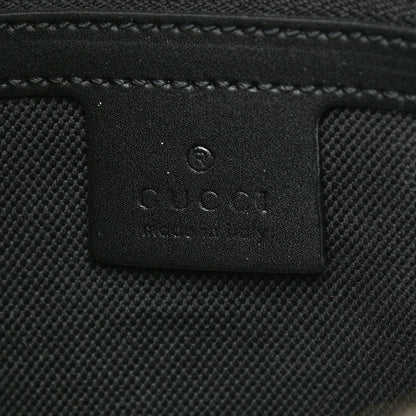 Gucci GG Supreme Monogram Appia Calfskin Web Flat Messenger Bag Black Grey 6 of 11