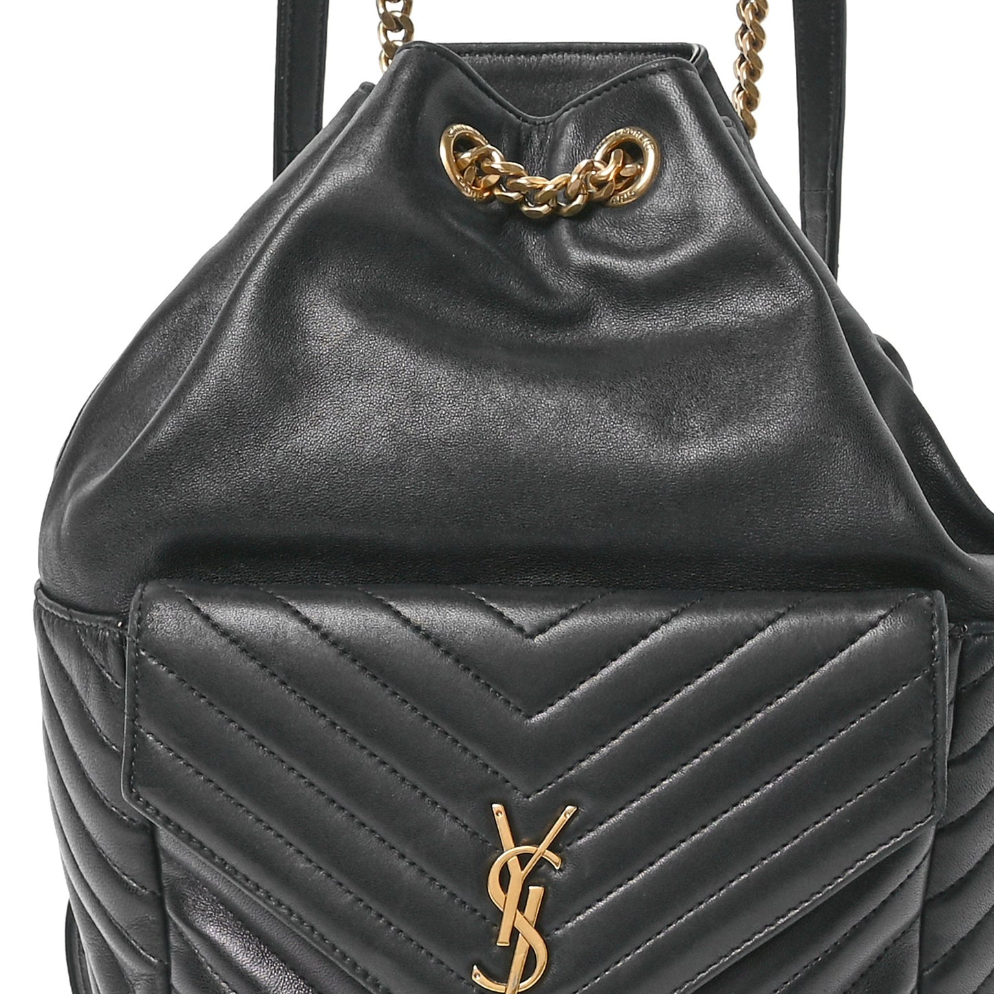 Lambskin Matelasse Monogram Joe Backpack Black