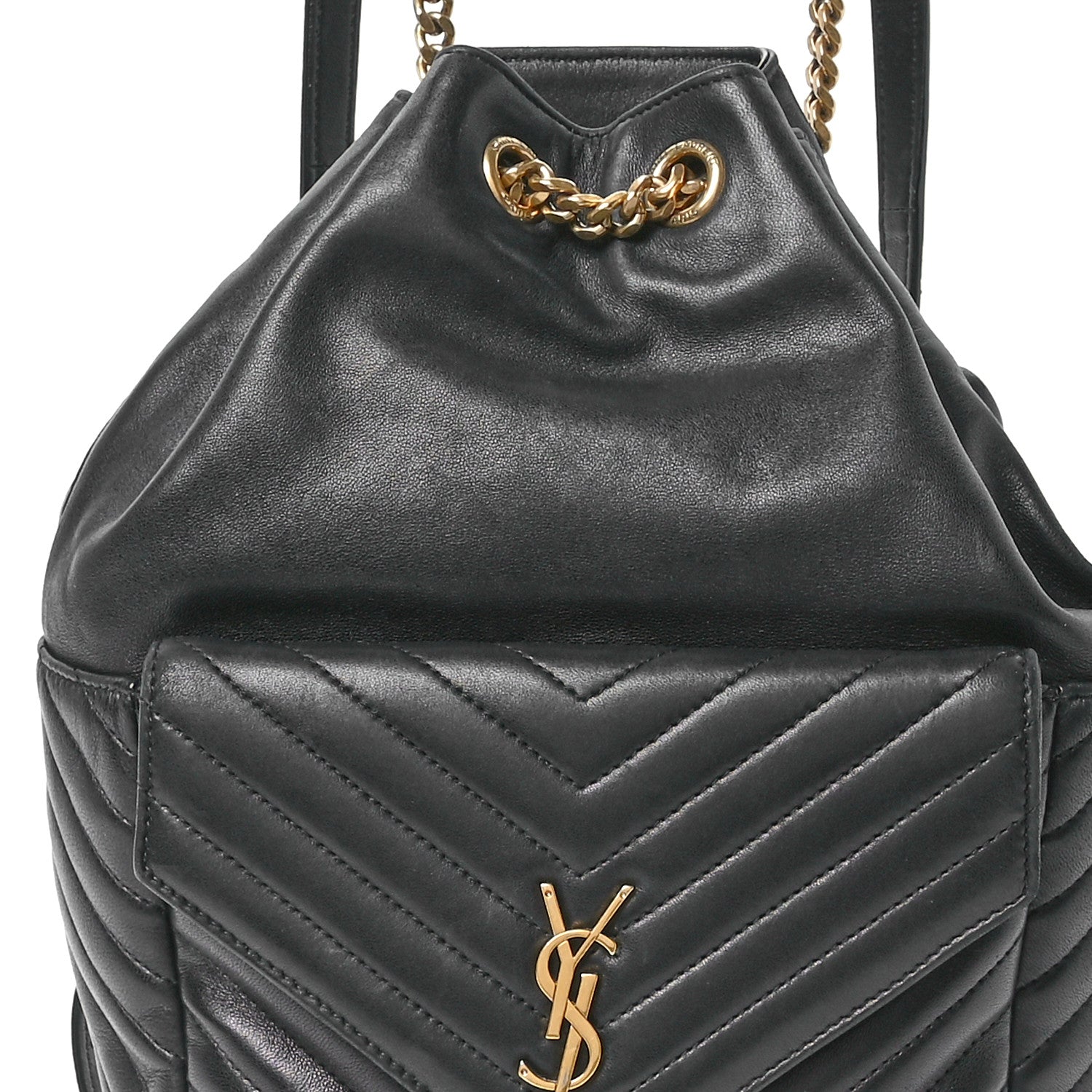 Saint Laurent Lambskin Matelasse Monogram Joe Backpack Black 8 of 10