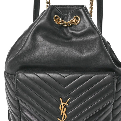 Saint Laurent Lambskin Matelasse Monogram Joe Backpack Black 8 of 10