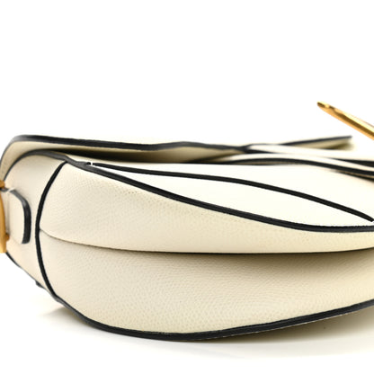 Christian Dior Grained Calfskin Saddle Bag White 9 of 10