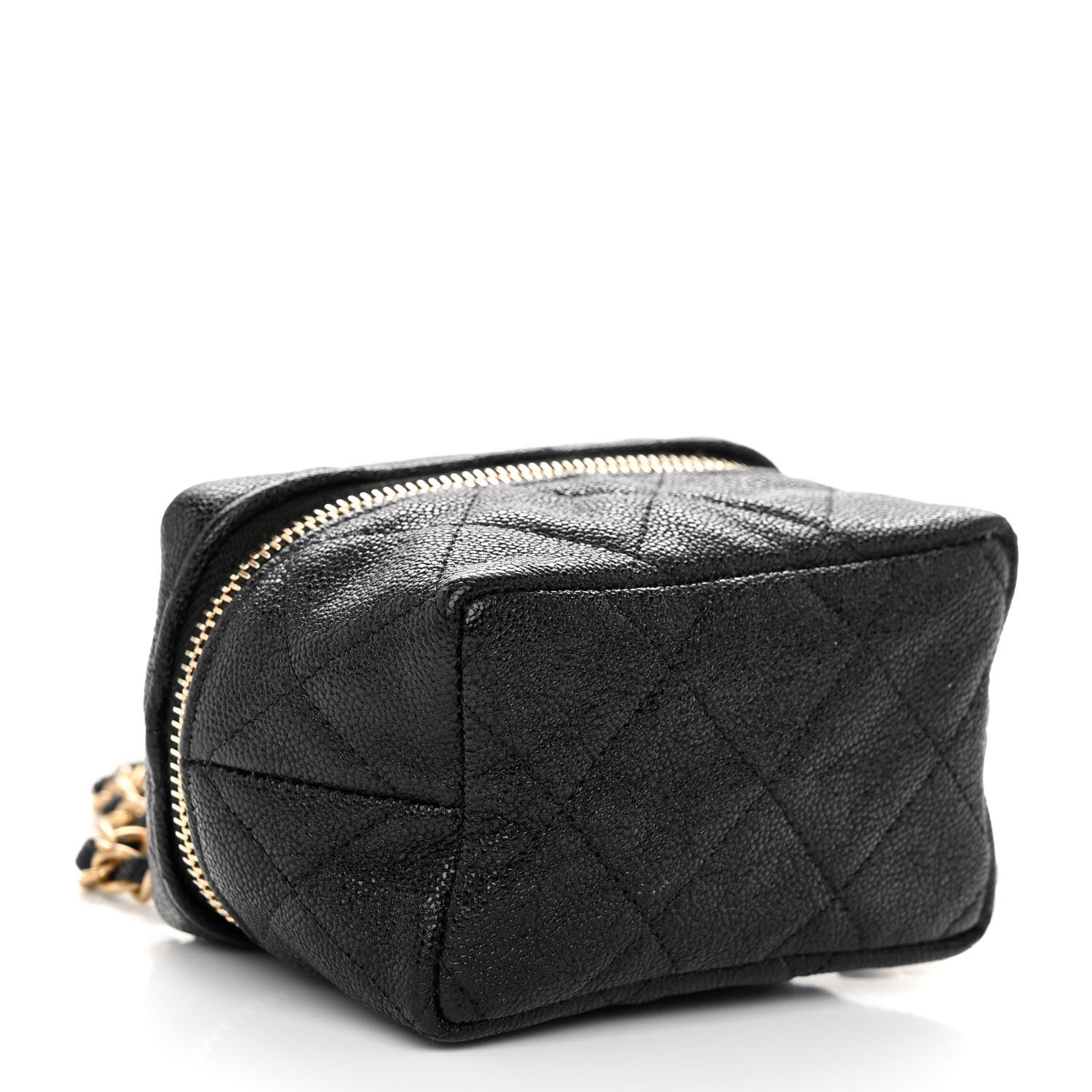 Chanel Caviar Quilted Mini Top Handle Vanity With Chain Black 4 of 11