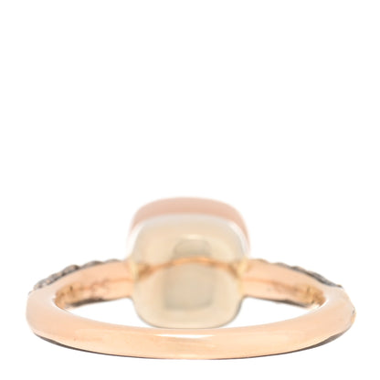 Pomellato 18K Rose Gold Diamond Moonstone Petit Nudo Ring 53 6.25 4 of 6