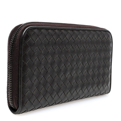 Bottega Veneta Nappa Intrecciato Zip Around Wallet Ebano 3 of 6