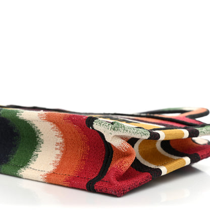 Christian Dior Canvas Embroidered Mini Striped Book Tote Multicolor 15 of 19
