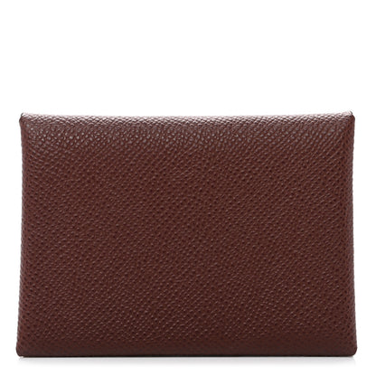 Hermes Epsom Calvi Duo Card Case Terre 1 of 8