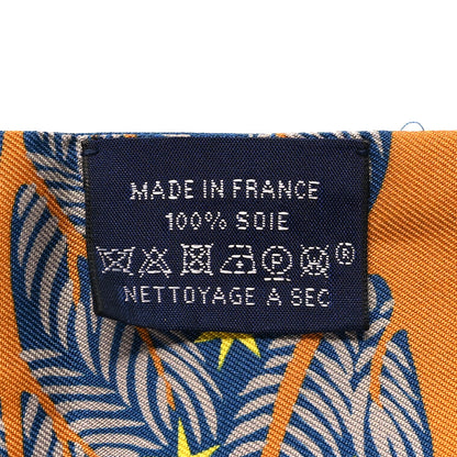 Hermes Silk Le Charme D Orphee Marine Bleu Azur Jaune 3 of 4