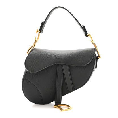 Christian Dior Grained Calfskin Mini Saddle Bag Black 1 of 11