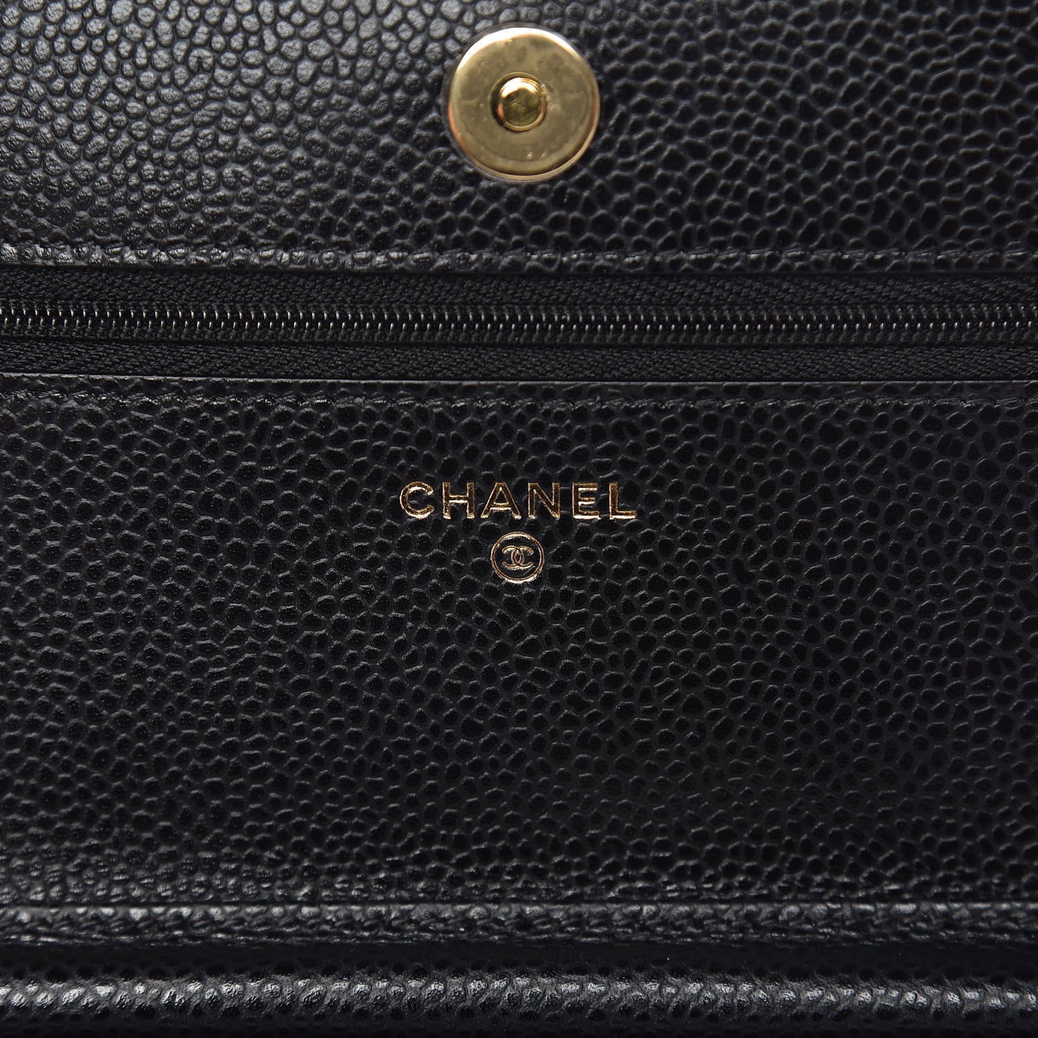 Chanel Caviar Quilted Wallet On Chain WOC Black 6 of 12