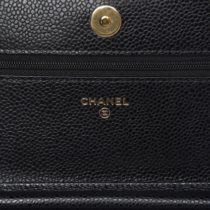 Chanel Caviar Quilted Wallet On Chain WOC Black 6 of 12