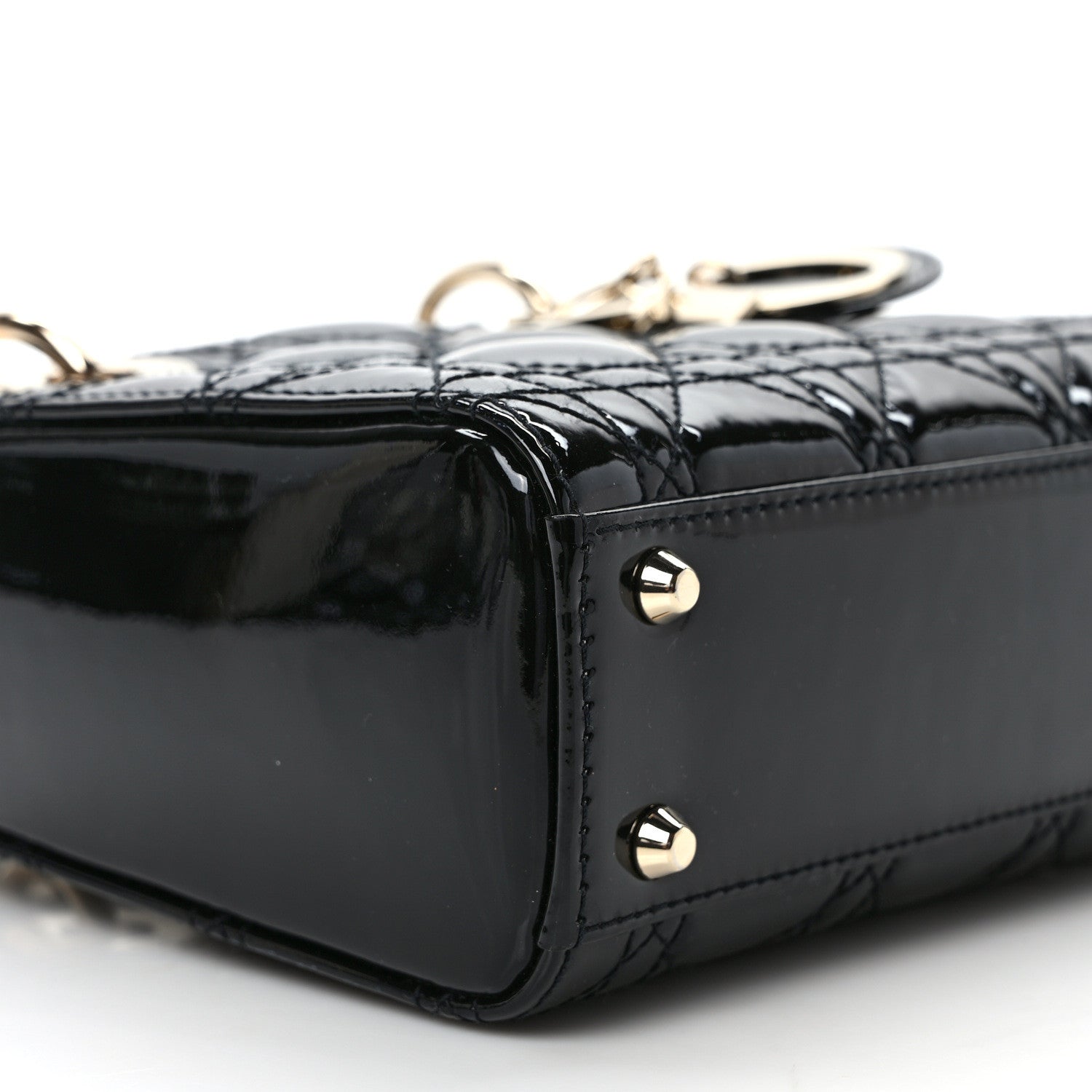 Christian Dior Patent Cannage Mini Lady Dior Black 7 of 9