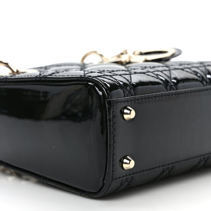 Christian Dior Patent Cannage Mini Lady Dior Black 7 of 9