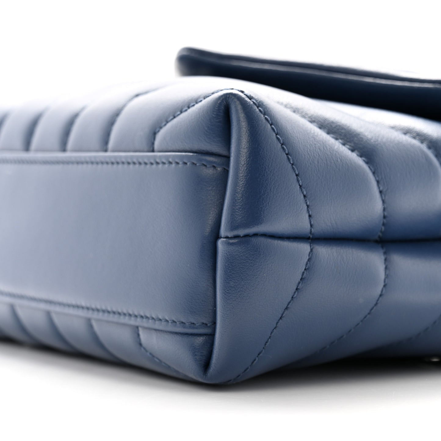 Calfskin Y Quilted Monogram Toy Loulou Chain Satchel Denim