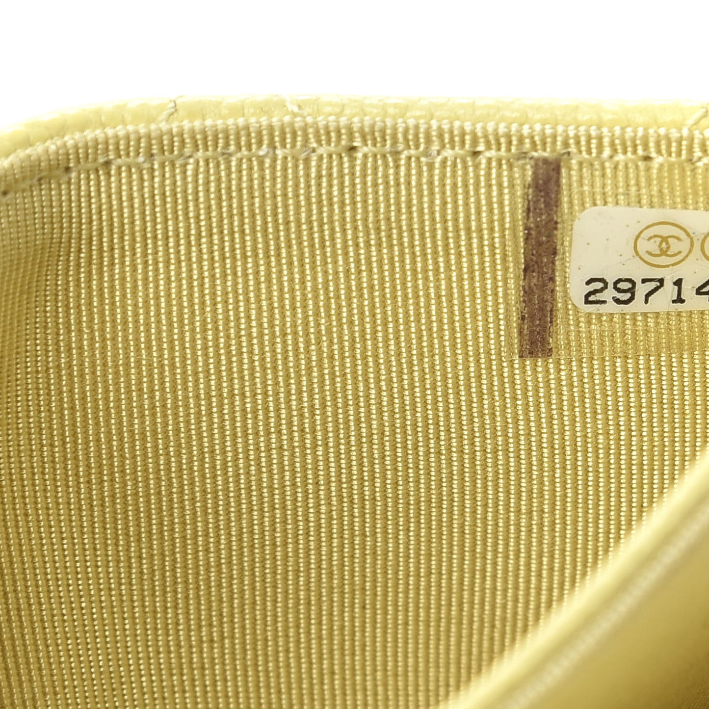 Caviar Quilted Flap Card Holder Wallet Yellow
