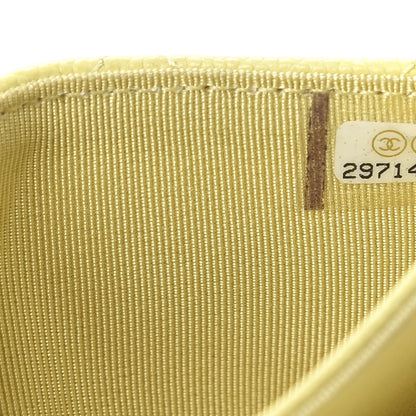 Chanel Caviar Quilted Flap Card Holder Wallet Yellow 8 of 11