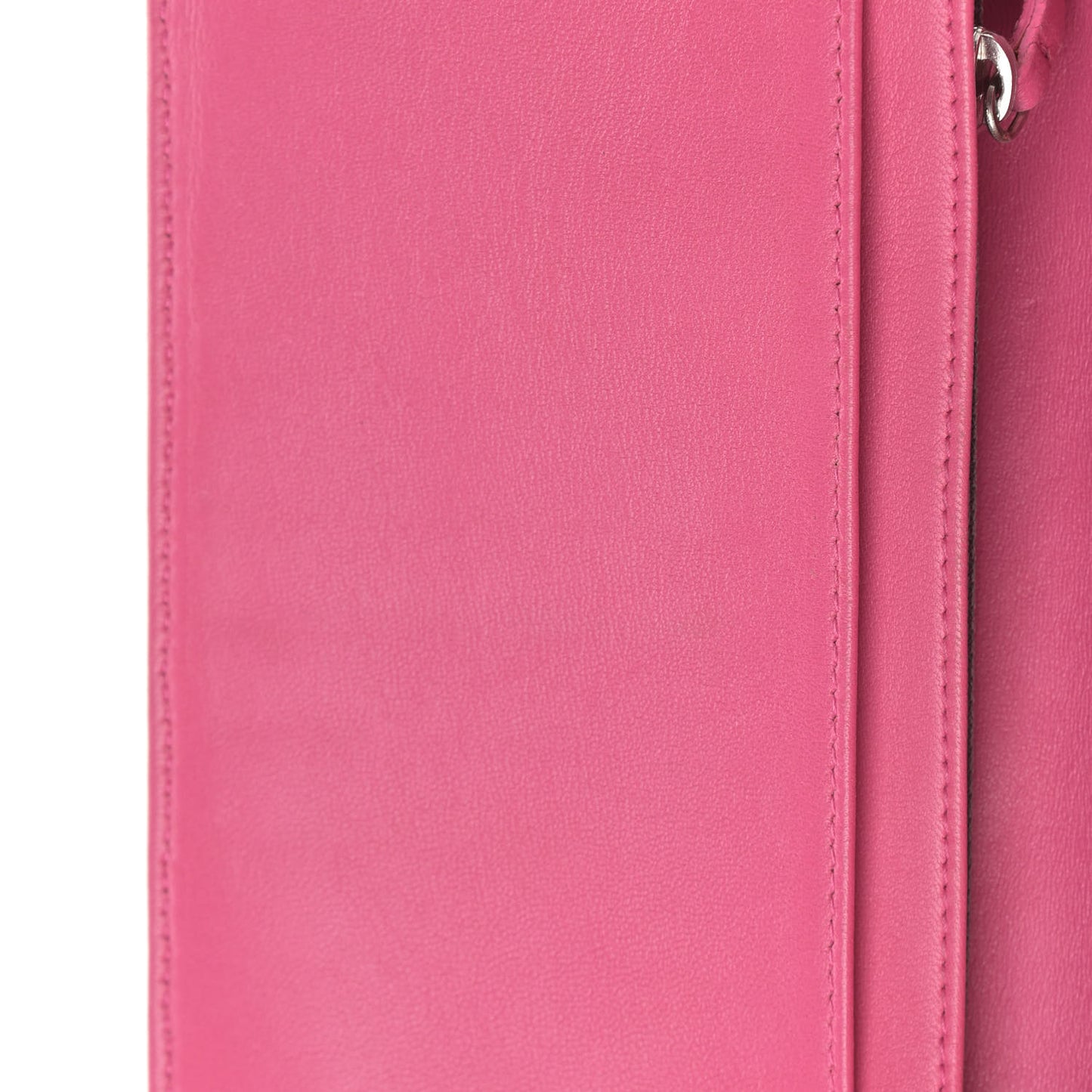 Patent Calfskin Lucky Symbols Yen Wallet Pink