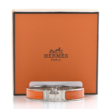 Hermes Enamel Narrow Clic Clac H Bracelet PM Orange 7 of 7