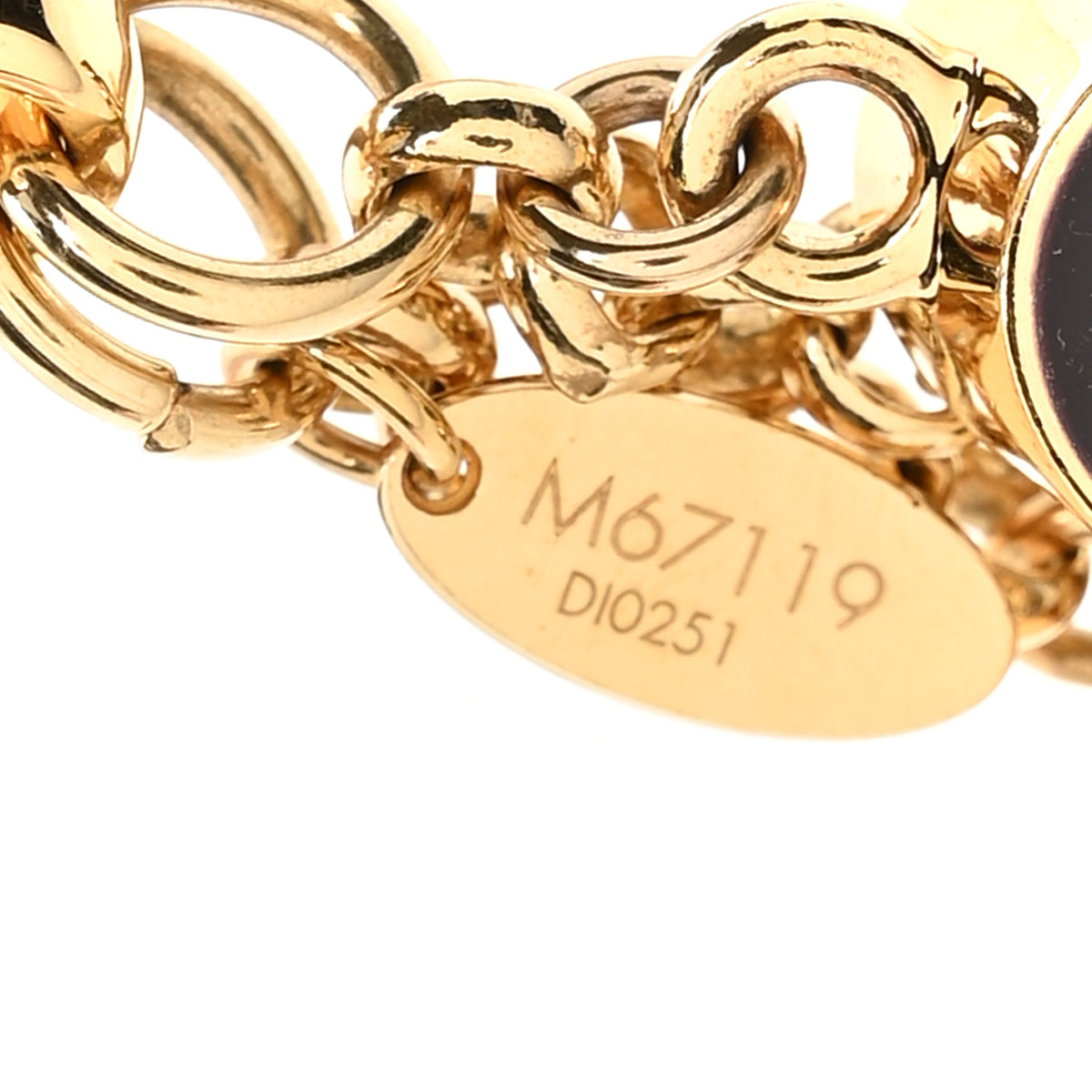 Louis Vuitton Metal Enamel Fleur De Monogram Bag Charm Dore 4 of 5