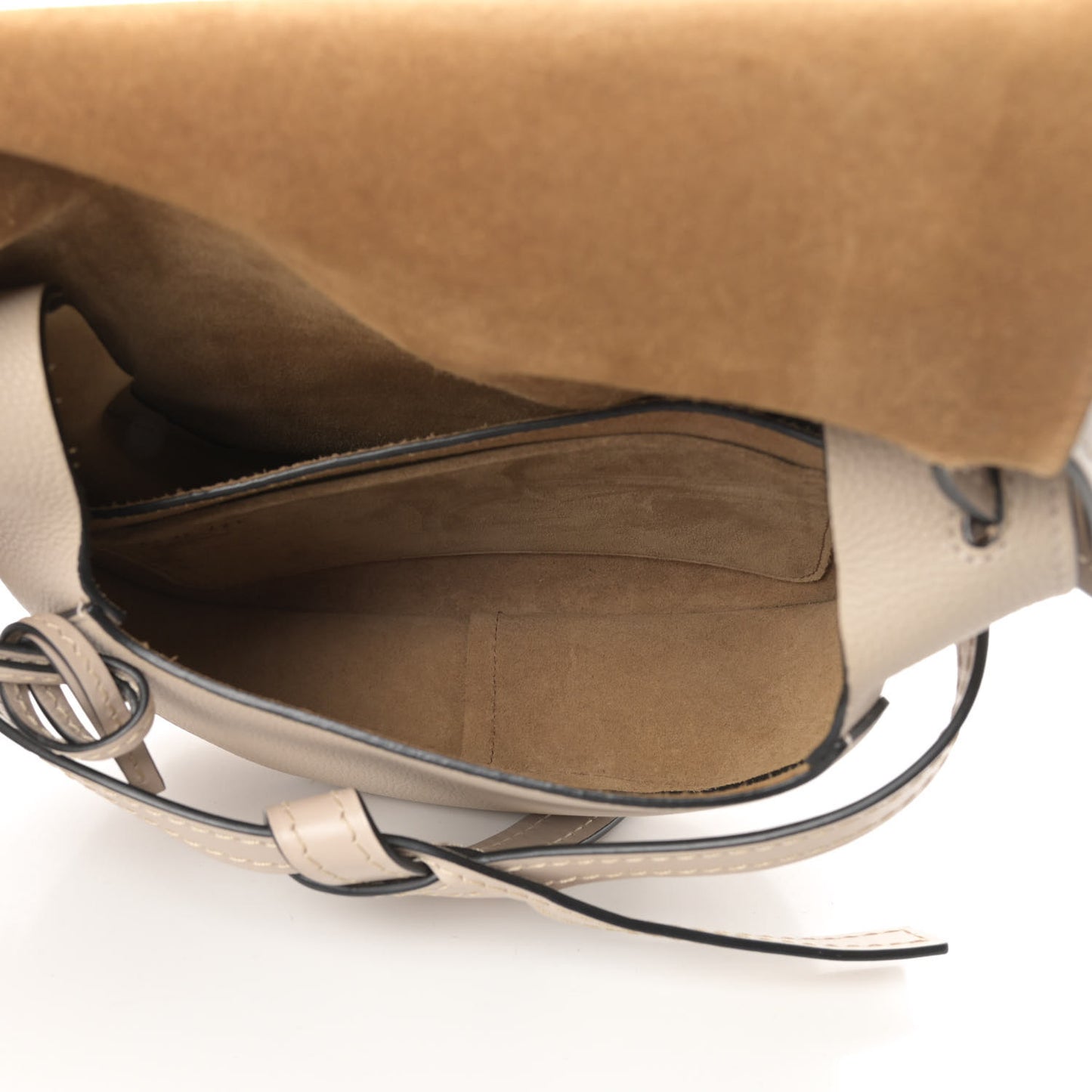 Grained Calfskin Small Gate Crossbody Bag Light Ghost