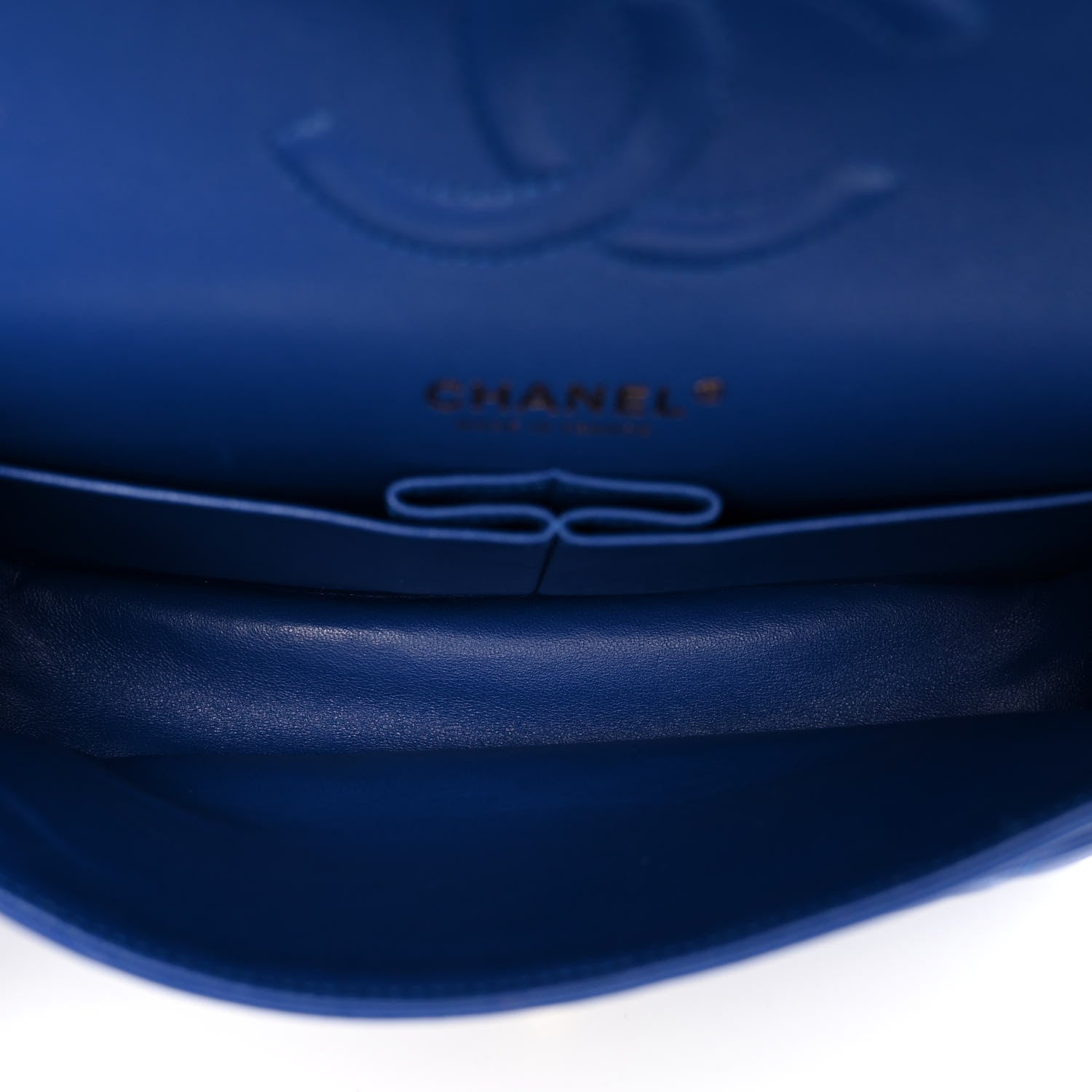 Chanel Lambskin Quilted Medium Double Flap Blue 5 of 10