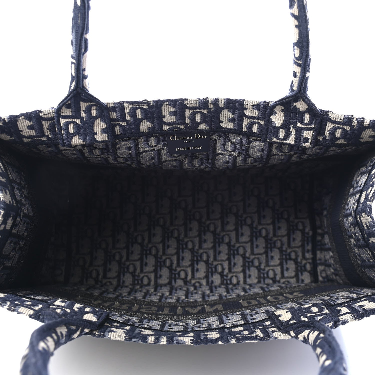Christian Dior Oblique Medium Book Tote Blue Multicolor 5 of 10