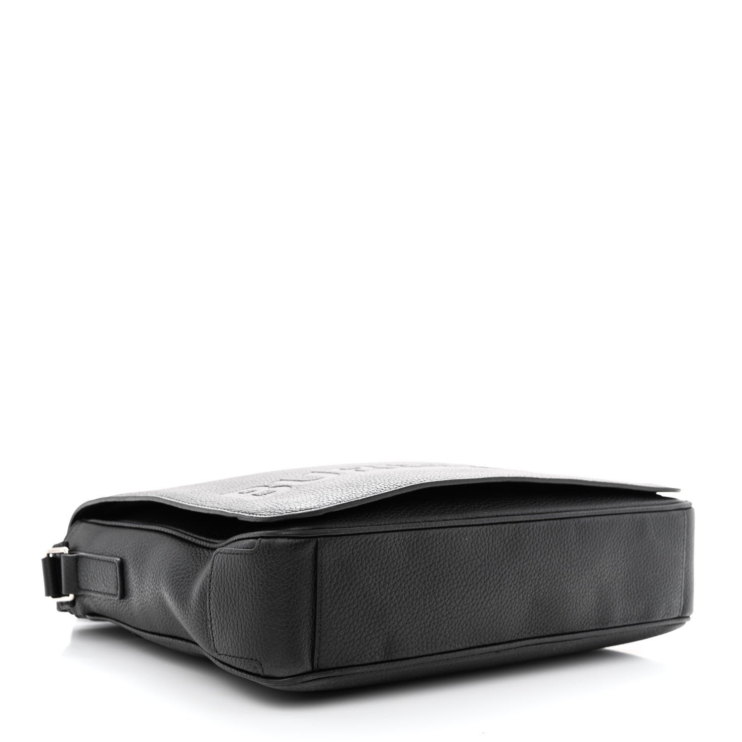 Burberry Grainy Calfskin Embossed Bruno Messenger Black 4 of 17