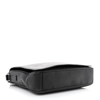 Burberry Grainy Calfskin Embossed Bruno Messenger Black 4 of 17