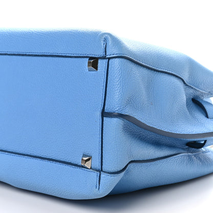 MCM Grained Calfskin Medium Milla Tote Tile Blue 10 of 10