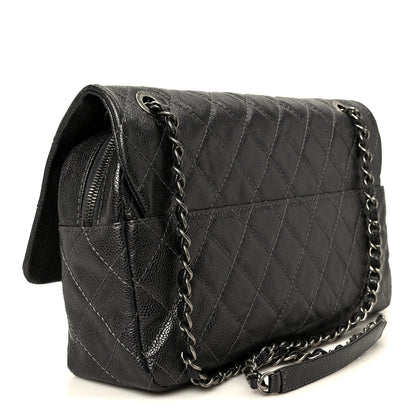 Chanel Iridescent Caviar Quilted Large Chic Flap Grey 2 of 11