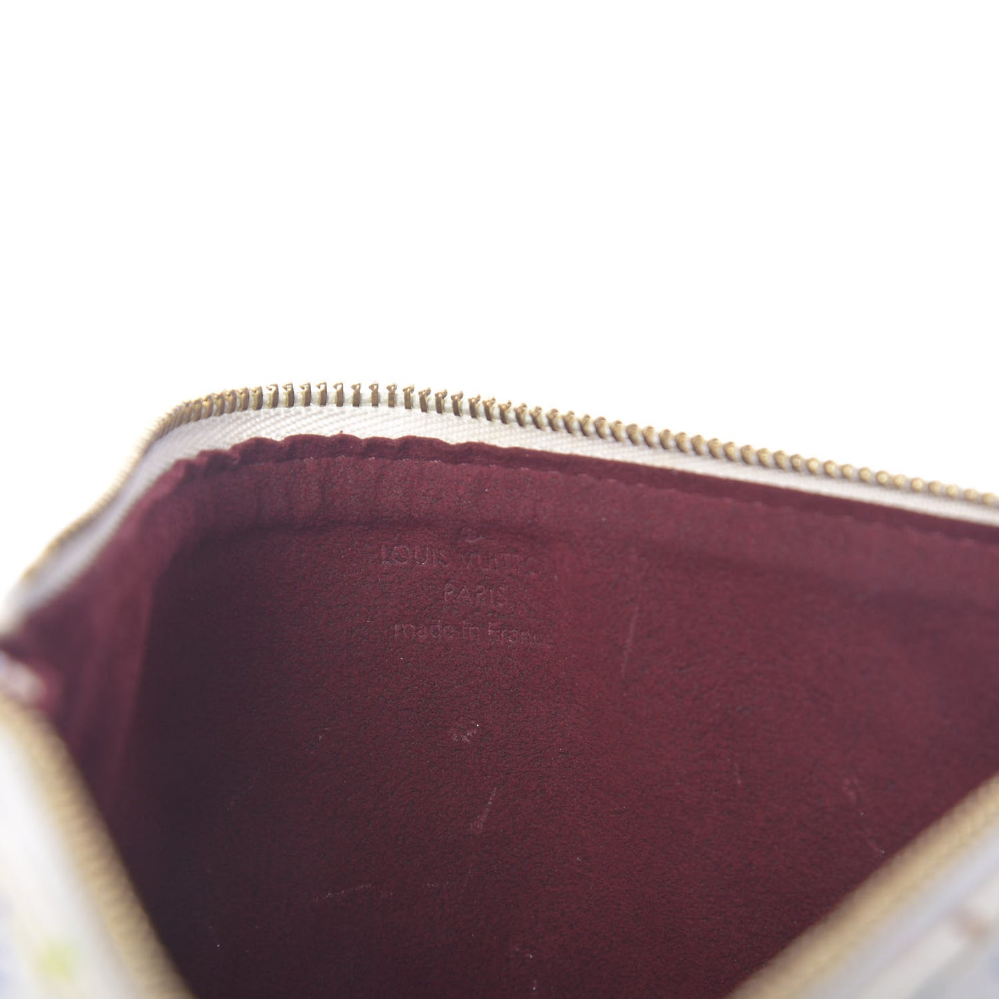 Monogram Multicolor Pochette Plate GM White