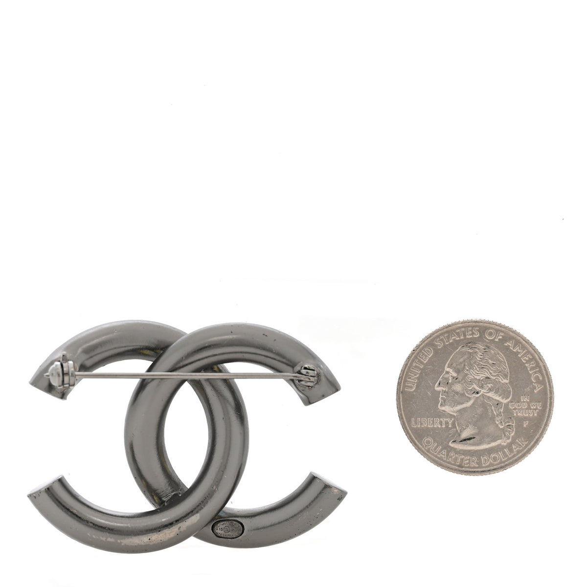 Ruthenium Crystal Baguette CC Brooch Multicolor