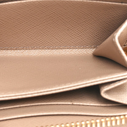 Prada Saffiano Metal Zip Coin Purse Cammeo 5 of 8