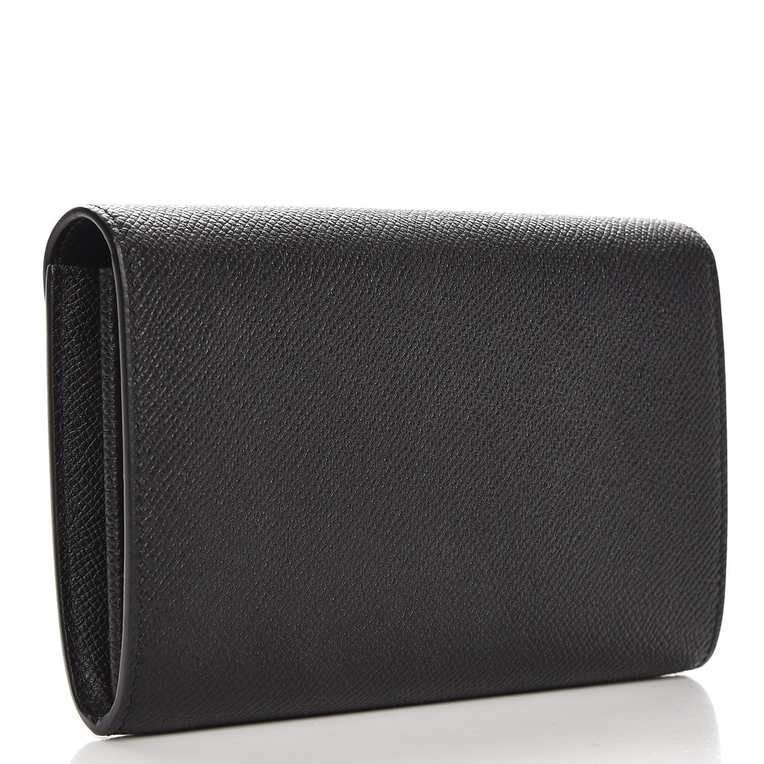 Celine Grained Calfskin Medium Trotteur Multifunction Flap Wallet Black 3 of 6