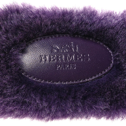 Hermes Woolskin Oran Sandals 37 Violet Fonce 7 of 8