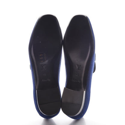 Louis Vuitton Suede Upper Case Flat Loafers 40 Marine 5 of 9