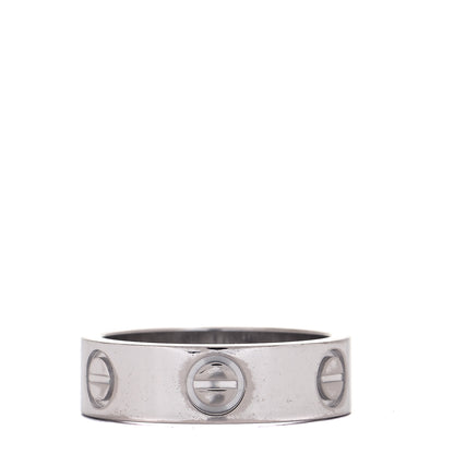 Cartier 18K White Gold 5.5mm LOVE Ring 50 5.25 3 of 5