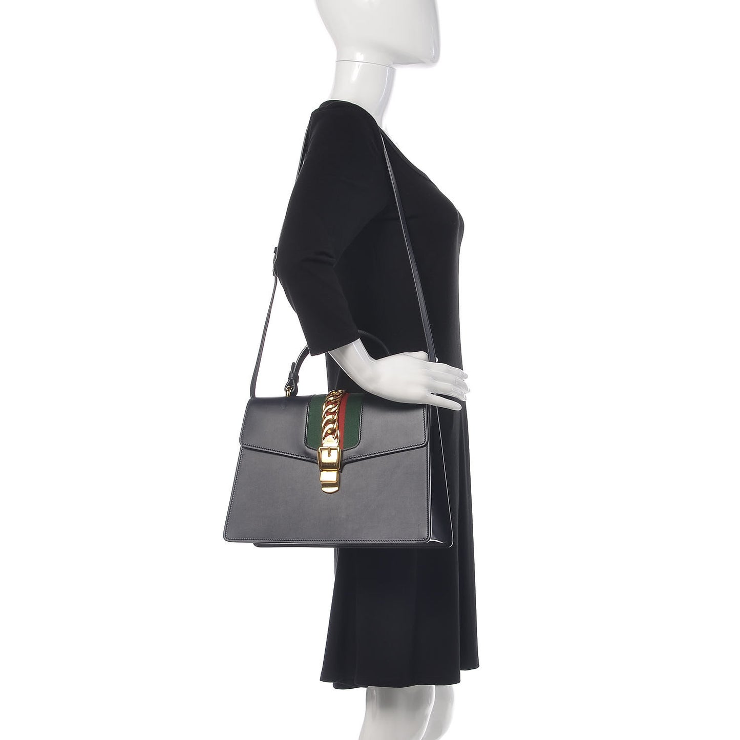 Calfskin Medium Sylvie Top Handle Bag Blue