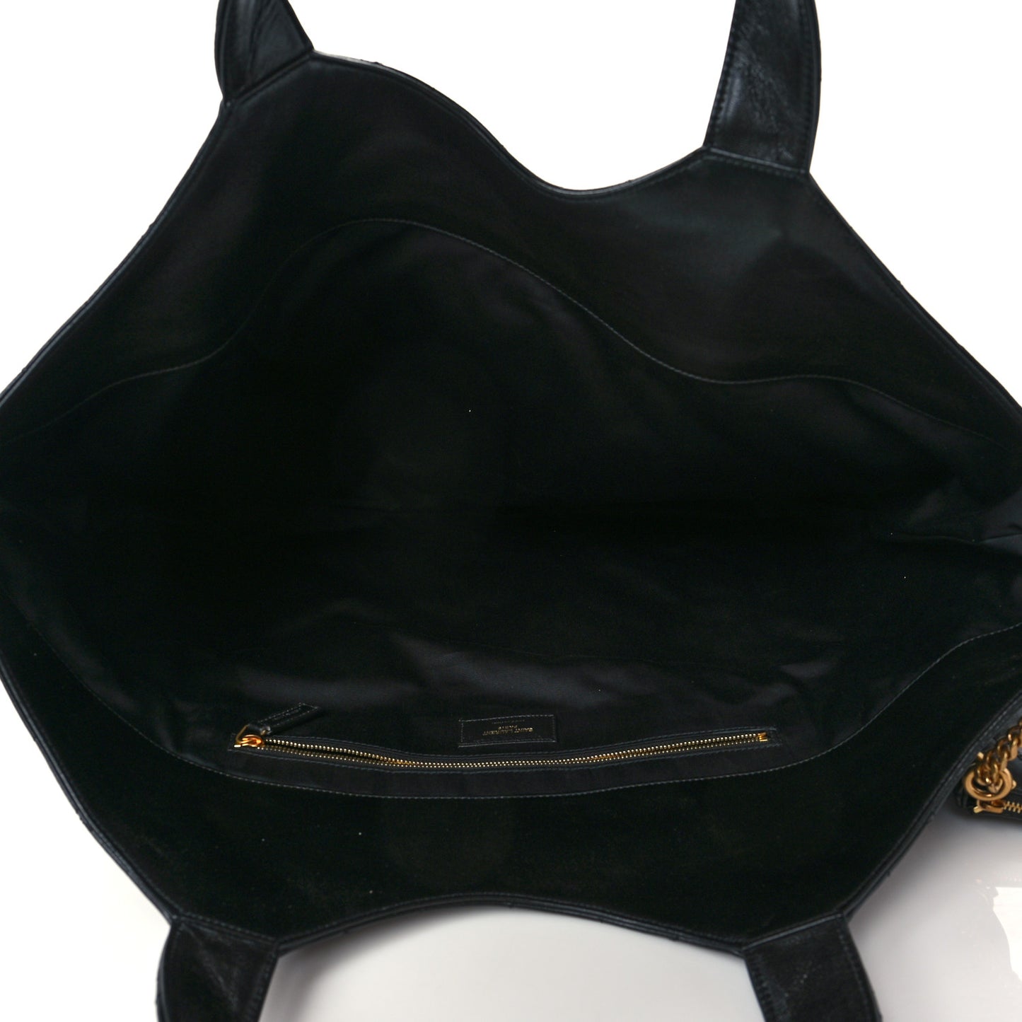 Lambskin Quilted Maxi Icare Shopping Tote Black