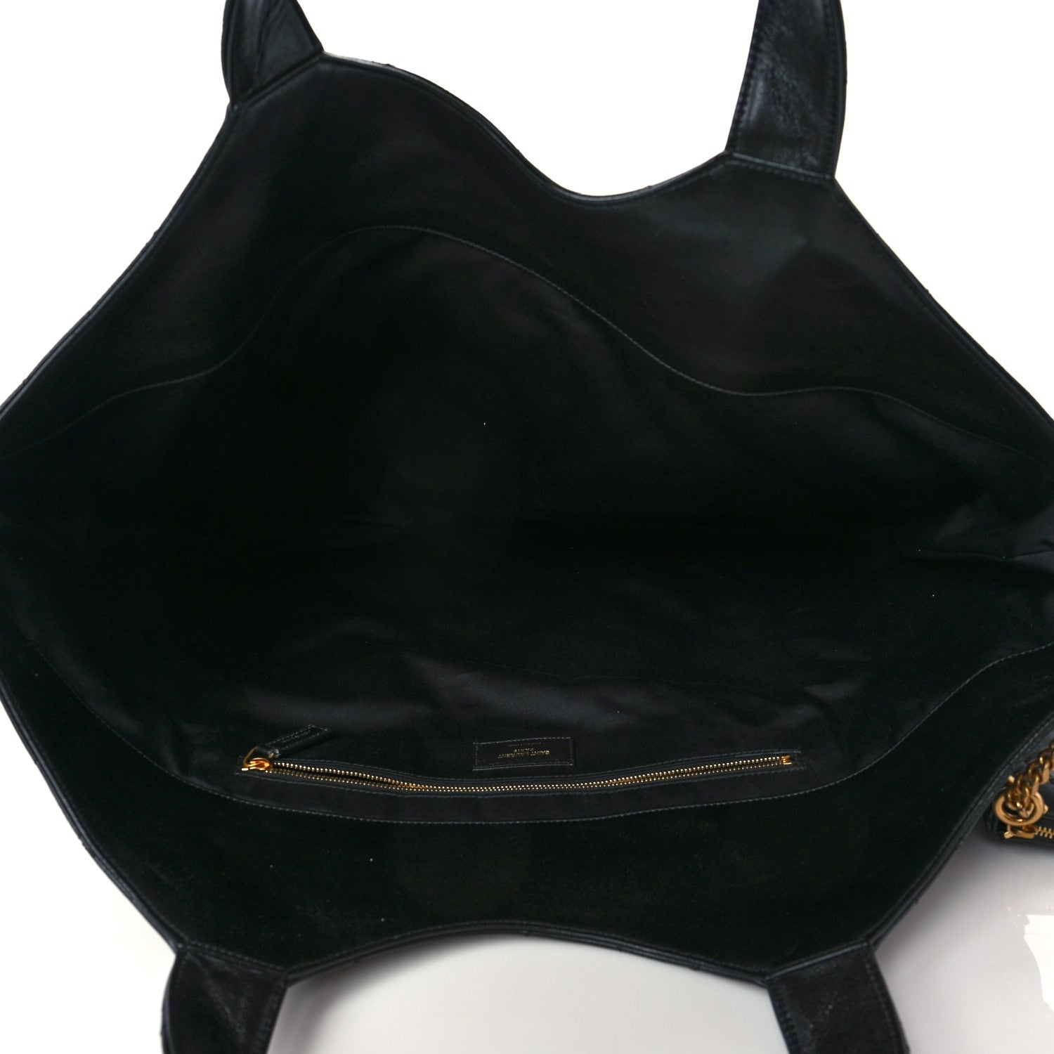 Saint Laurent Lambskin Quilted Maxi Icare Shopping Tote Black 6 of 7