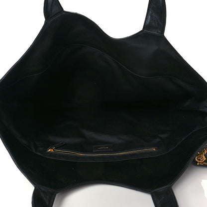 Saint Laurent Lambskin Quilted Maxi Icare Shopping Tote Black 6 of 7