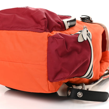 Burberry Nylon Medium Colorblock Rucksack Backpack Orange Red Parade 6 of 9