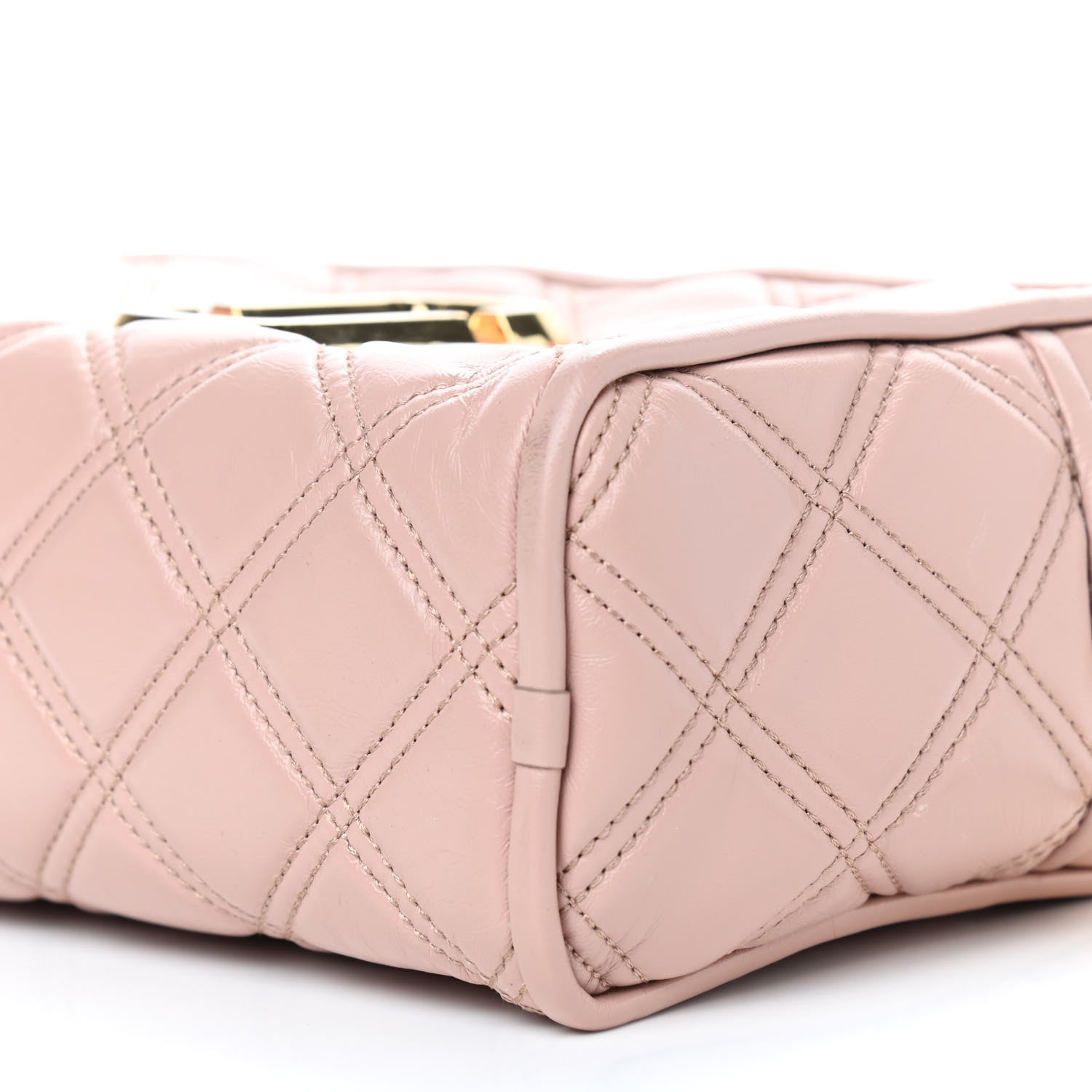 Marc Jacobs Natural Grain Calfskin Quilted The Softshot 21 Bag Blush 15 of 15
