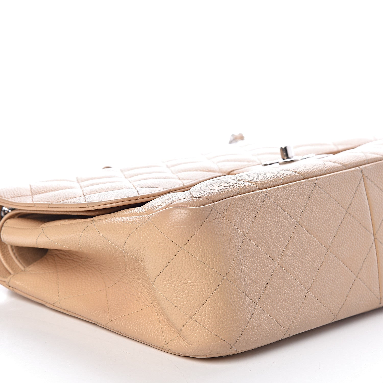 Chanel Caviar Quilted Jumbo Double Flap Beige Clair 9 of 14